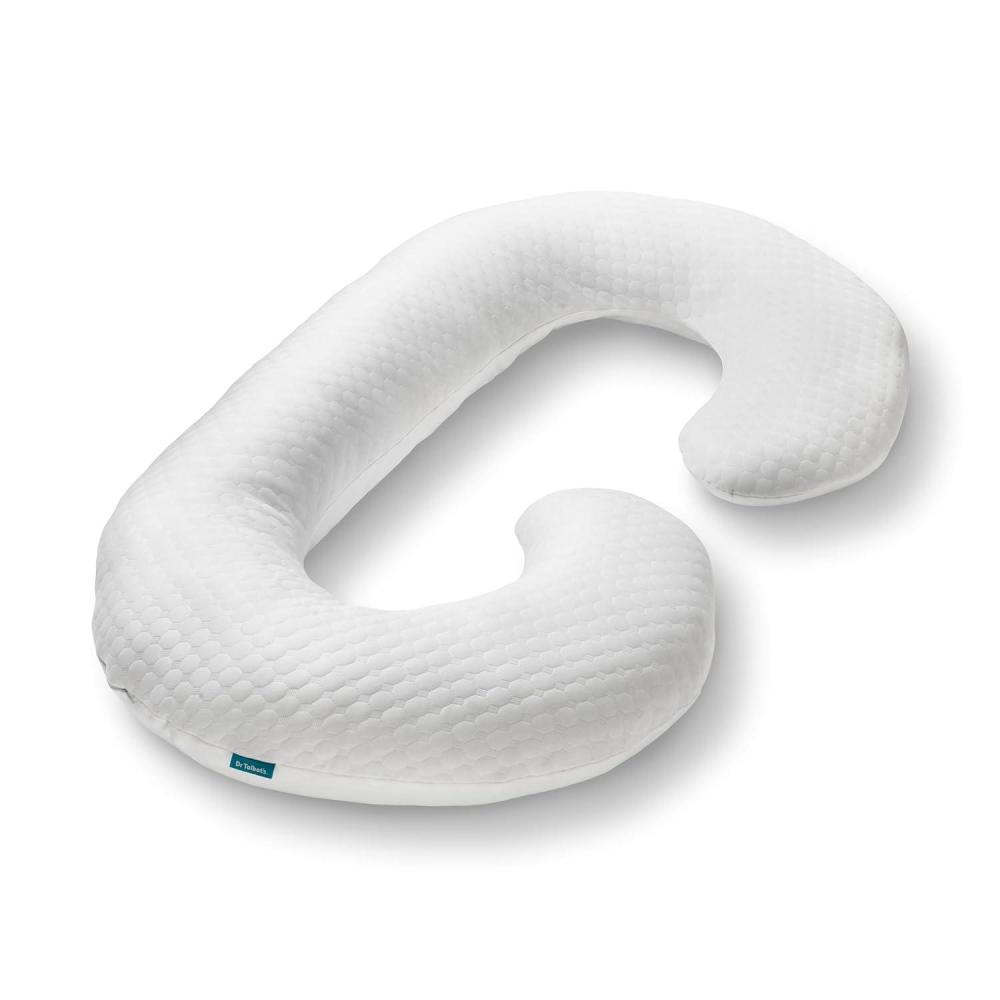 imageDr Talbots Moms Pregnancy Pillow  Stay Cool UShaped Pillow for Pregnant WomenCShaped Comfort
