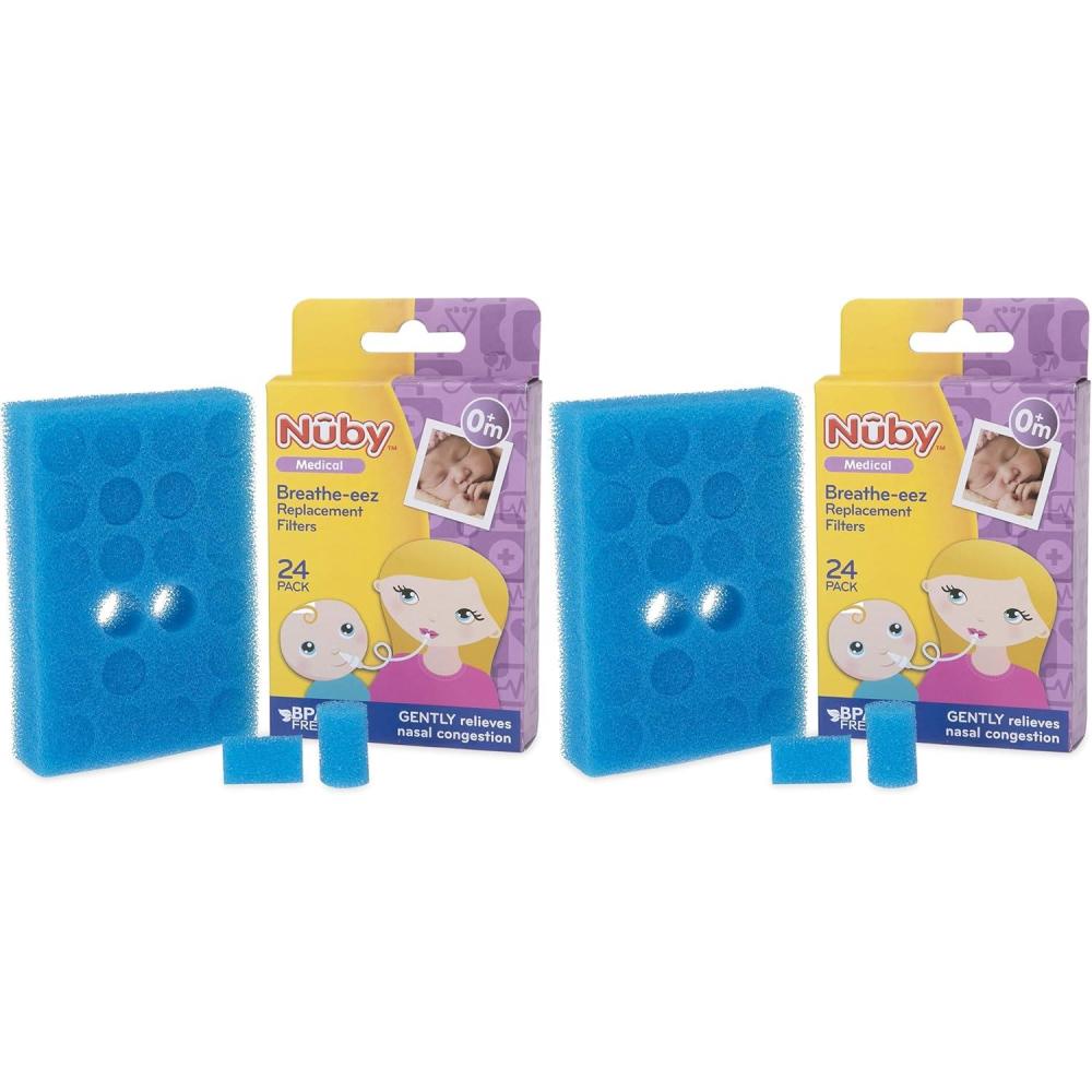 imageNuby BreatheEEZ Replacement Filters 24 Count24 Count Pack of 2