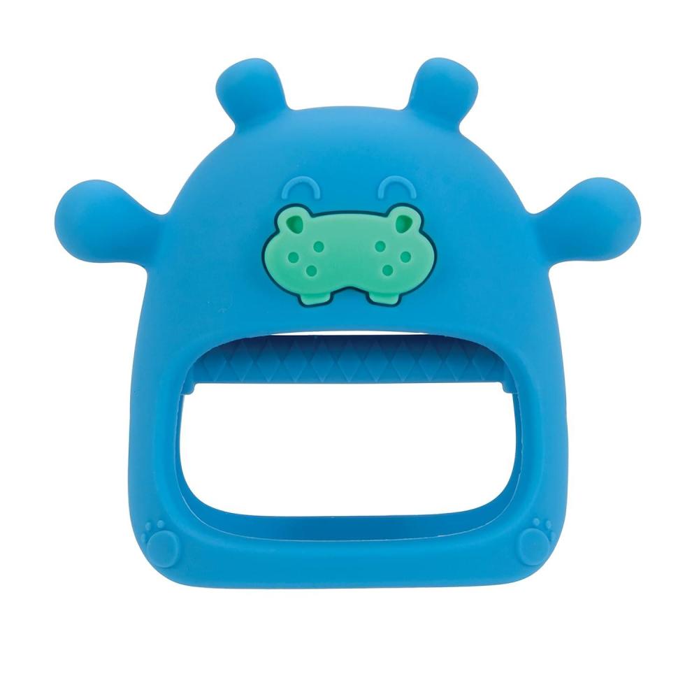 imageNuby Silicone Wrist Teething Mitten  Baby Teether Ring  3 Months  Hippo36 Month