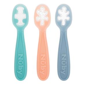 Nuby Baby’s First Spoons Set – (3-Pack) Feeding Utensils for Babies – 6+ Months(Pastel)