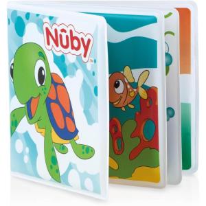 Nuby Bath Fun Time Book with Water-Proof Pages and Surprise Squeaker, Early Education, 0 M+ (Prints May Vary)(Bath Book)