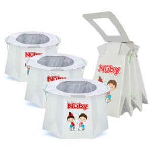 Nuby Disposable Travel Potty with Liner – Foldable and Portable Potty; Toddler Potty Essential for Camp, Trips, & Car Rides – Travel Potty for Toddler, 3 Pack(3 Pack)