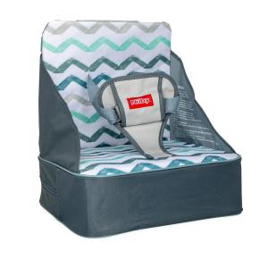 Nuby Easy Go Booster Seat – Travel Booster Seat for Babies and Toddlers – Holds Up to 35 Pounds – 9+ Months – Gray Chevron(Chevron)
