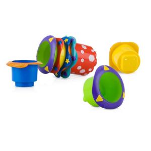 Nuby Floating Bath Tub Alphabet and Numbers Set – Soft Foam Waterproof Letters and Numbers – 36 Pieces – Educational Bath Toys for Kids – 3+ Years(Splish Splash Cups)