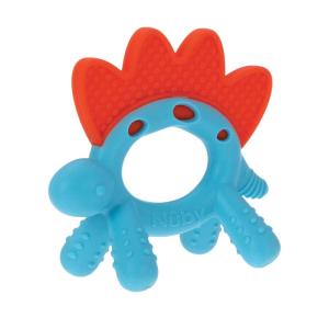 Nuby Geo Zoos Massaging Teether – Baby Teething Toy – Soft Easy Grip – 3+ Months – Dino(Dinosaur)
