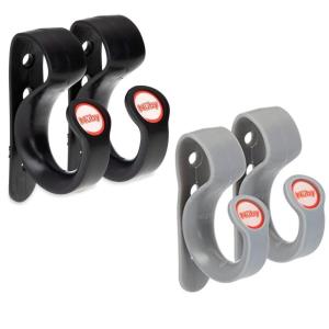 Nuby Nonslip Stroller Hook, 2 Pack Black or Gray, DO NOT Put Excessive Weight on Hook – Recommended 3.5 lb max