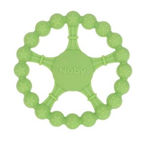 Nuby Silicone Wheel Teether – 3+ Months – Soft, Multi-Textured Baby Teething Toy – Natural Teething Relief for Babies