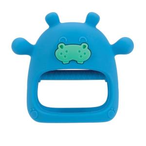 Nuby Silicone Wrist Teething Mitten – Baby Teether Ring – 3+ Months – Hippo(3-6+ Month)