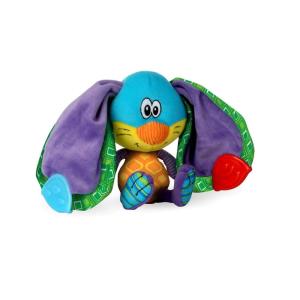 Nuby Teether Tugz Plush Silicone Teething Toy – Baby Teething Toy for 3+ Months – Rabbit(Rabbit)