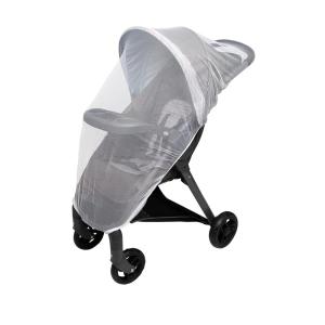 Nuby Travel System Weather Shield, Clear Plastic Stroller Cover with Storage Pocket & Vented Sides(Mosquito Netting – White)
