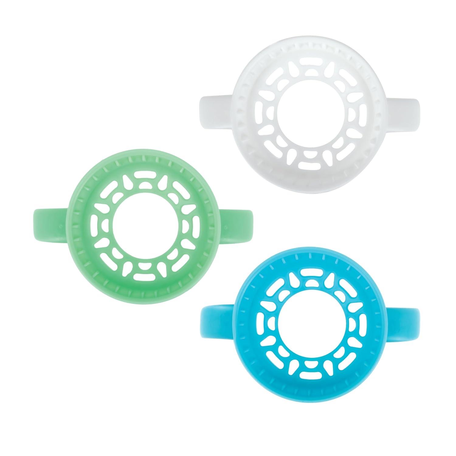 imageNuby Wonder Cup SpillProof Toddler Sippy Cups 2 Pack 5 oz Sip from All Sides Leak Resistant Easy Grip TwoHandle Design PinkAquaGreen Red Blue