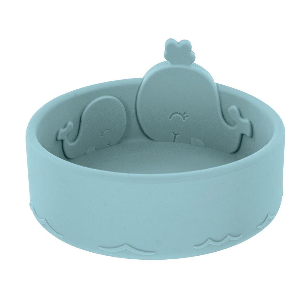 imageNuby Animal Friends Silicone and Stainless Steel Fork and Spoon Set  12 Months  Pink WhaleBlue Whale