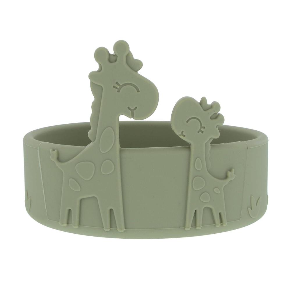 imageNuby Animal Friends Silicone and Stainless Steel Fork and Spoon Set  12 Months  Pink WhaleGreen Giraffe