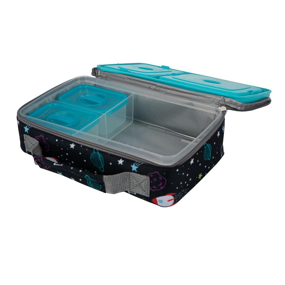 imageNuby Insulated Lunchbox for Girls  Bento Lunch Box  3 Years  Pink Rainbows  Back to School EssentialsGalactic Lunchbox