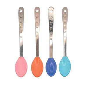 Nuby 2-in-1 Hot Safe Feeding Spoons – (4-Pack) Baby Spoons for Safe Feeding – 4+ Months