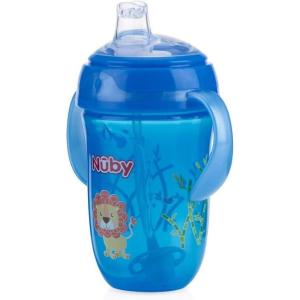Nuby 360 2 Handle Comfort Cup, Boy, 9 oz, 2 pack(Blue)