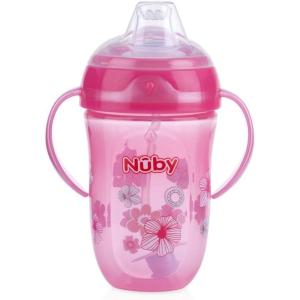 Nuby 360 2 Handle Comfort Cup, Boy, 9 oz, 2 pack(Girl  Colors May Vary)