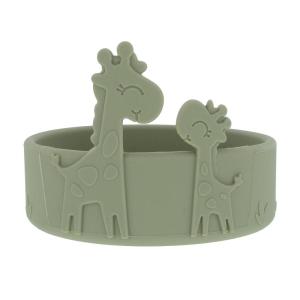 Nuby Animal Friends Silicone and Stainless Steel Fork and Spoon Set – 12+ Months – Pink Whale(Green Giraffe)