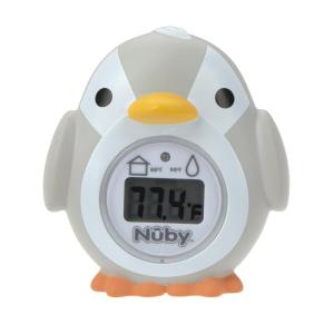 Nuby Bath and Room Digital Thermometer – Baby Thermometer for Safe and Cozy Bath and Room Temperatures – Penguin