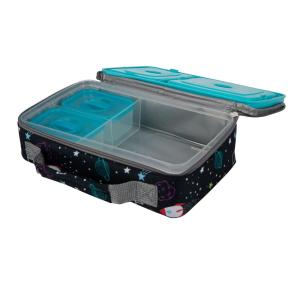 Nuby Insulated Lunchbox for Girls – Bento Lunch Box – 3+ Years – Pink Rainbows – Back to School Essentials(Galactic Lunchbox)