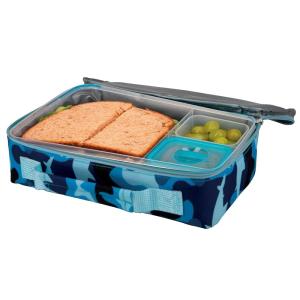Nuby Insulated Lunchbox for Girls – Bento Lunch Box – 3+ Years – Pink Rainbows – Back to School Essentials(Sharks)