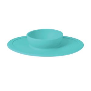 Nuby Sure Grip Silicone Feeding Bowl – Toddler Suction Plate – 6+ Months – Coral(Aqua)