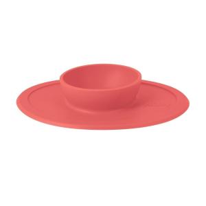 Nuby Sure Grip Silicone Feeding Bowl – Toddler Suction Plate – 6+ Months – Coral(Coral)