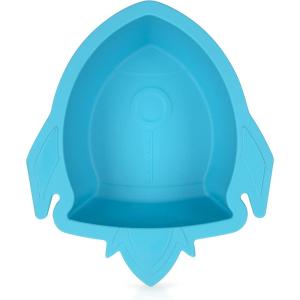 Nuby Sure Grip Silicone Rocket Bowl with Non Slip Base, 6m+, Pink(Blue)