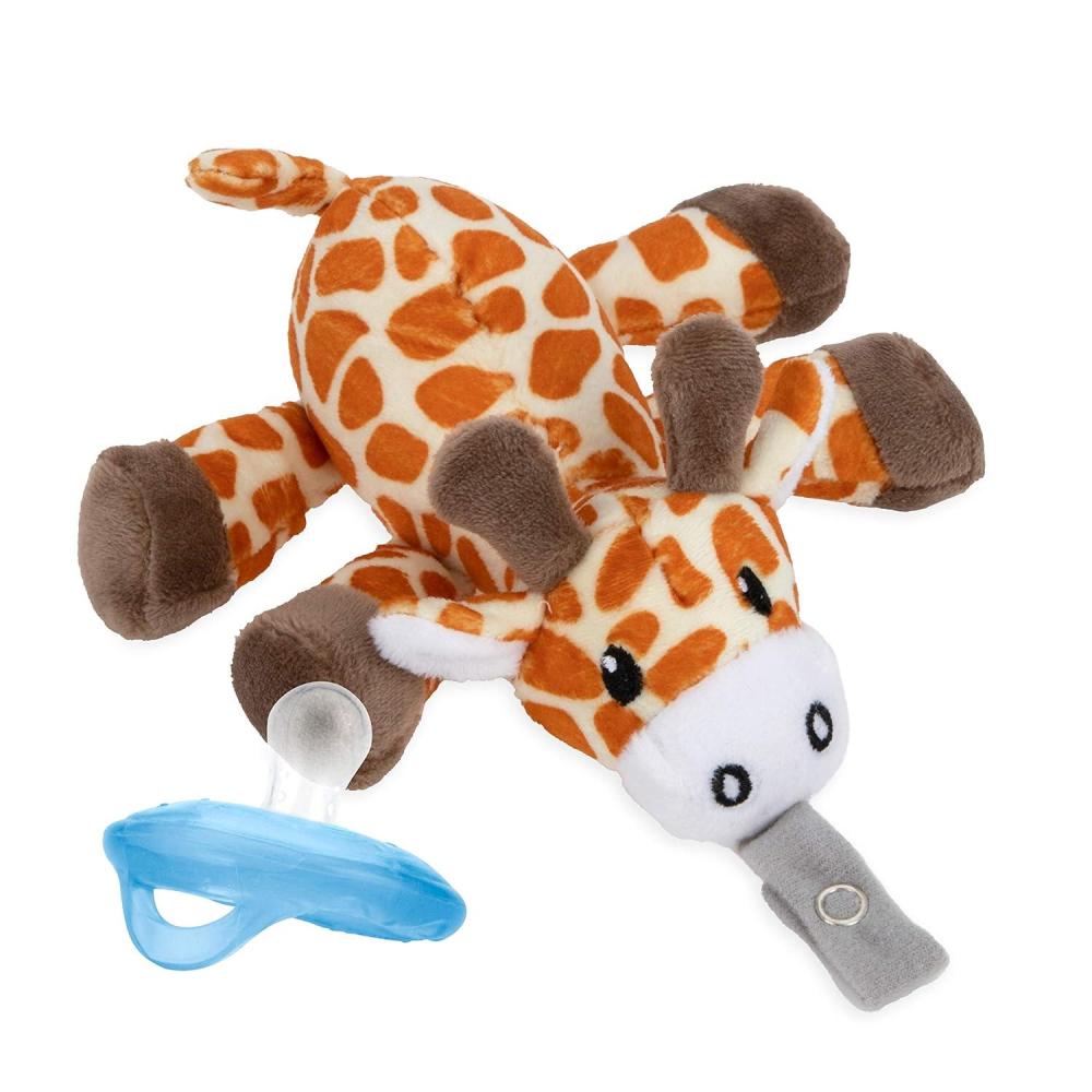 image:imageNuby Soft Plush Pacifinder with Detachable Silicone Pacifier 06 Months Sloth Natural Cherry Shape Brown one SizeGiraffe