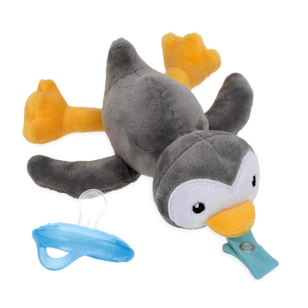 image:imageNuby Soft Plush Pacifinder with Detachable Silicone Pacifier 06 Months Sloth Natural Cherry Shape Brown one SizeGray