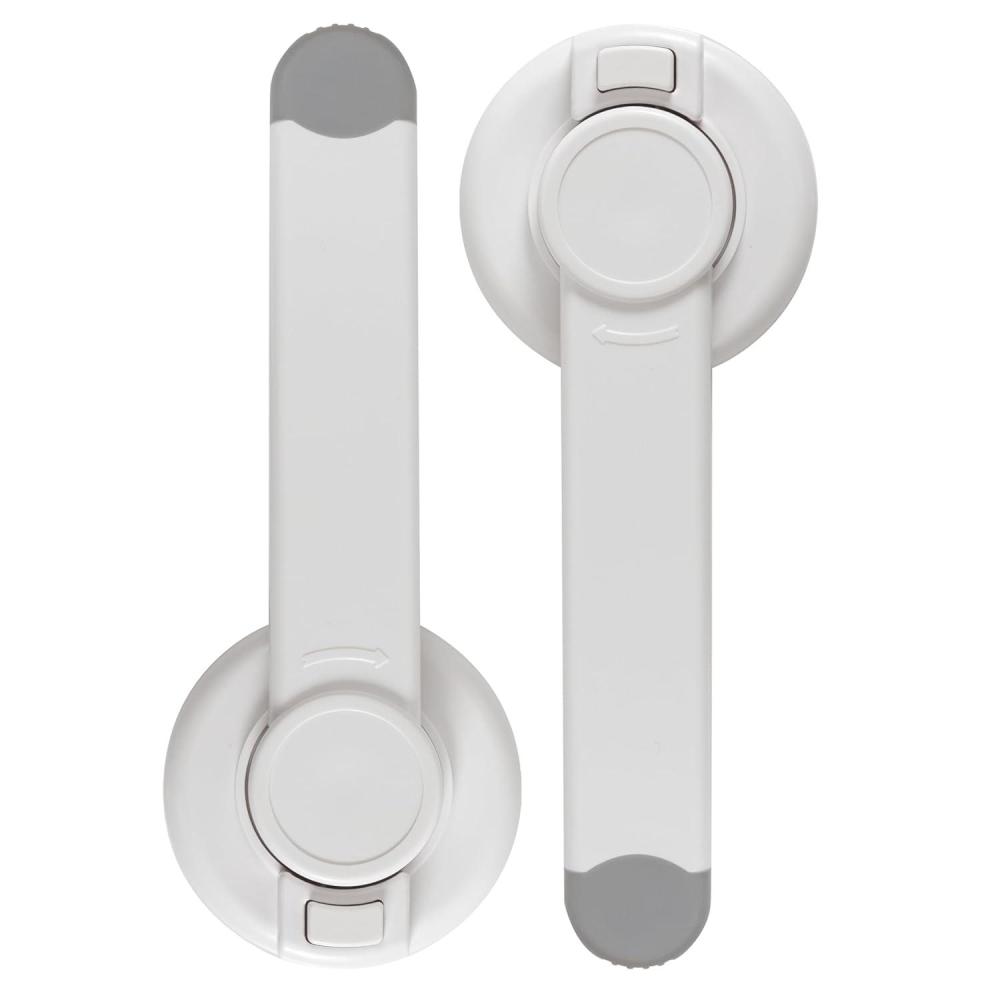 image:imageNuby Child Safety Toilet Lock  Toilet Lid Lock for Baby Proofing  Easy OneHand Operation  Simple Installation  Fits Most Seats2 Pack