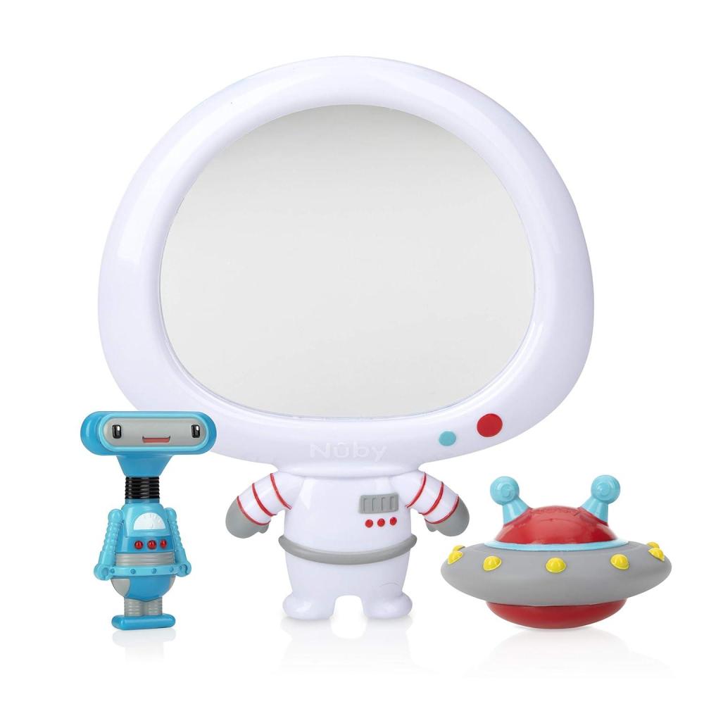 image:imageNuby Astronaut Mirror Baby Bathtub Toy Set 3Piece Bath Toy Play Set Baby Bath Toys for 3 Years3 Count Pack of 1