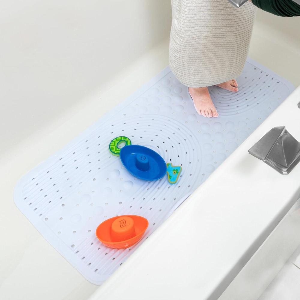 image:imageNuby Cushioned Bath Mat for Babies and Toddlers  NonSlip Shower and Bathtub Mat with Suction Cups  WhiteWhite