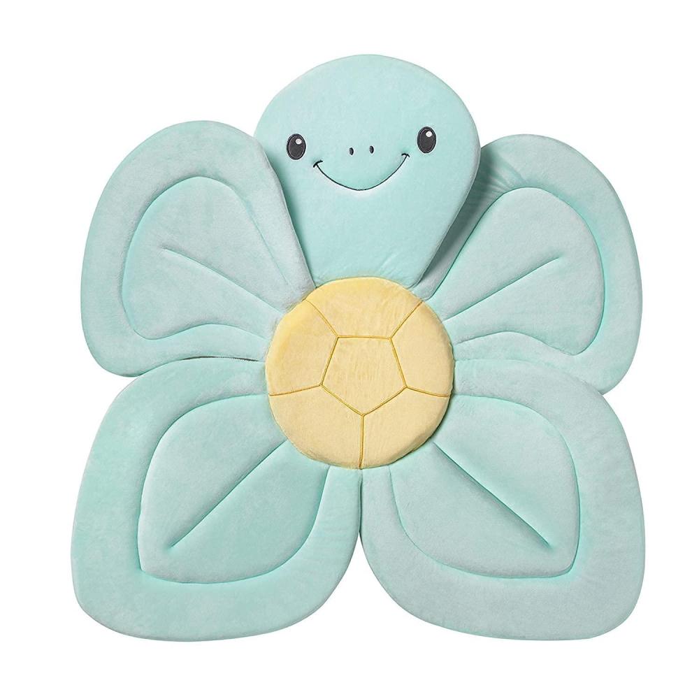 image:imageNuby Turtle Baby Bath Cushion for Bathtub or Sink Soft and Easy to Dry Fabric 06 Months Turquoise1 Count Pack of 1