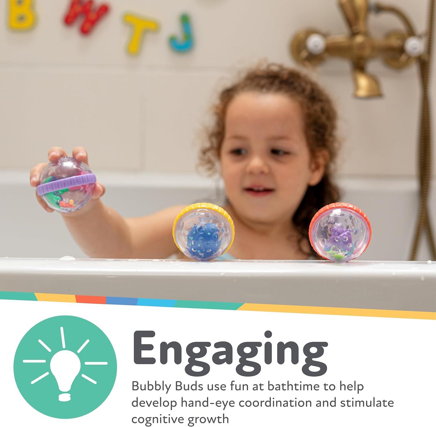 image:imageNuby Mesh Toy Caddy Bath Toy Storage Organizer with Detachable Suction Hanger Handle for Easy Scooping Durable QuickDry MeshBubbly Buds