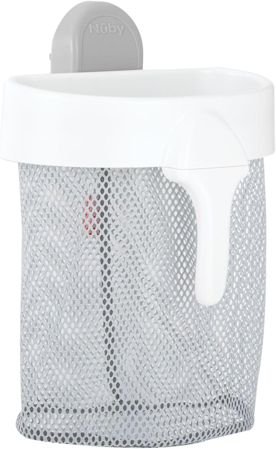 image:imageNuby Mesh Toy Caddy Bath Toy Storage Organizer with Detachable Suction Hanger Handle for Easy Scooping Durable QuickDry MeshMesh Toy Caddy
