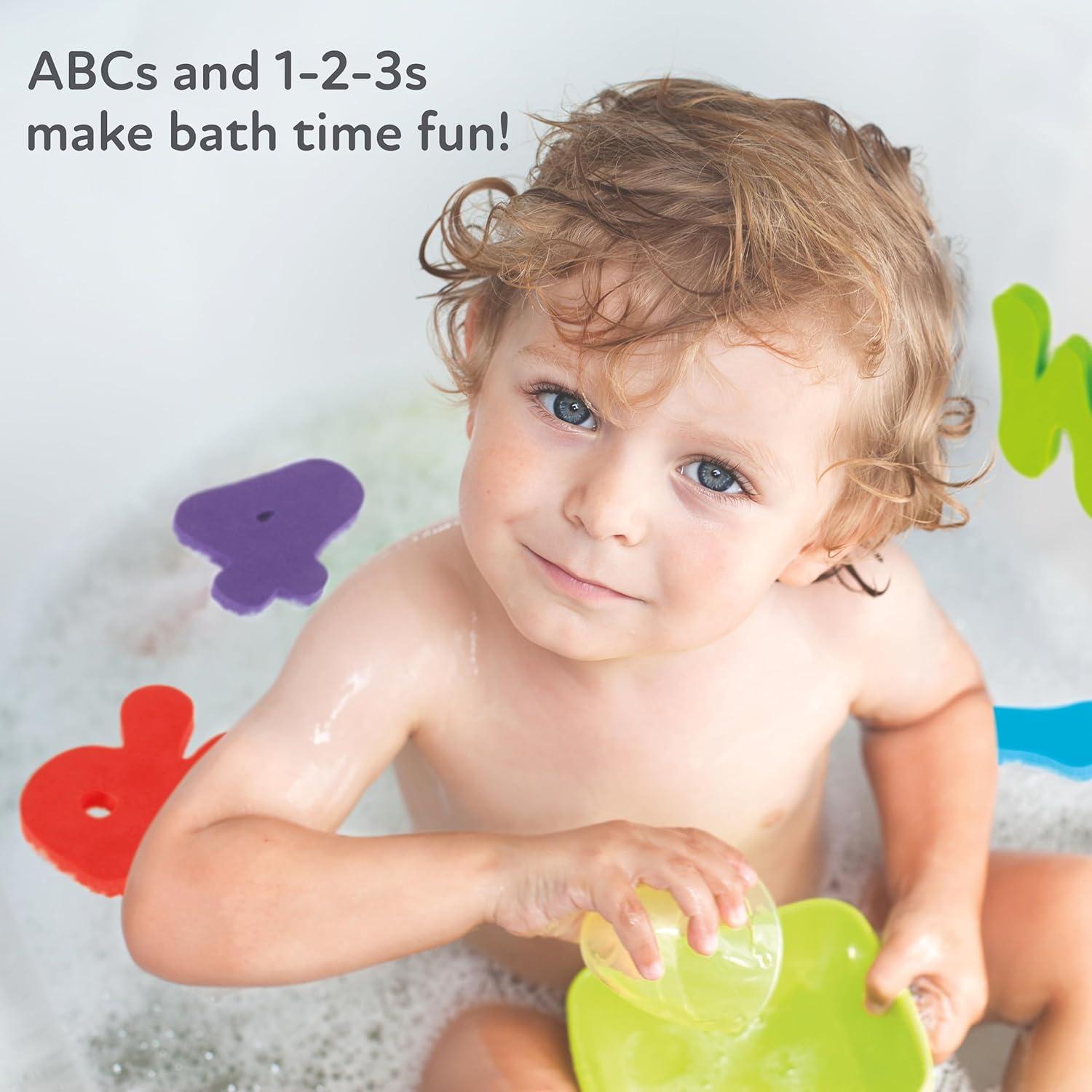 image:imageNuby Mesh Toy Caddy Bath Toy Storage Organizer with Detachable Suction Hanger Handle for Easy Scooping Durable QuickDry MeshSolid Color Alphabet Numbers Set