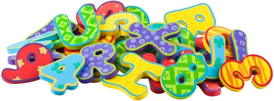 image:imageNuby Mesh Toy Caddy Bath Toy Storage Organizer with Detachable Suction Hanger Handle for Easy Scooping Durable QuickDry MeshWacky Color Alphabet Numbers Set