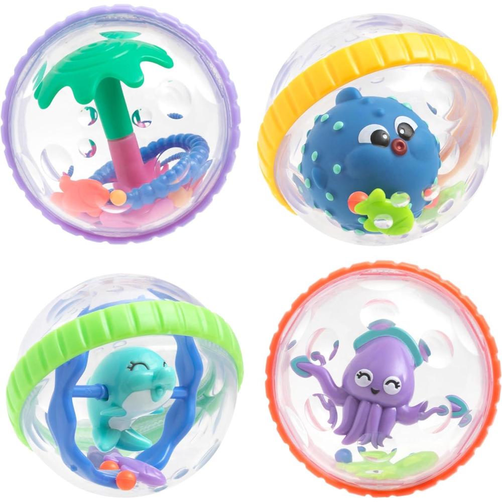 image:imageNuby Mesh Toy Caddy Bath Toy Storage Organizer with Detachable Suction Hanger Handle for Easy Scooping Durable QuickDry MeshBubbly Buds
