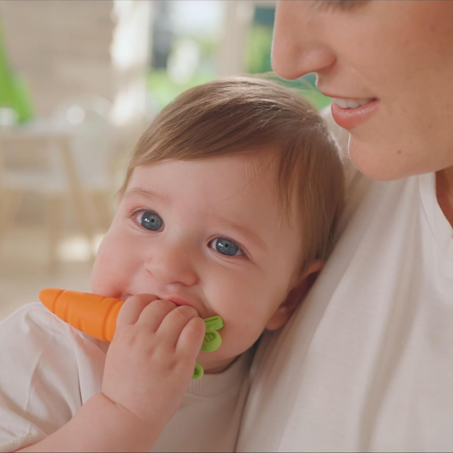 image:imageNuby NanaNubs Banana Massaging Toothbrush and Carrot Teether 2 Pack Baby Teething Toys for 3 MonthsCarrot Tube Teether Carrot Massaging Teether