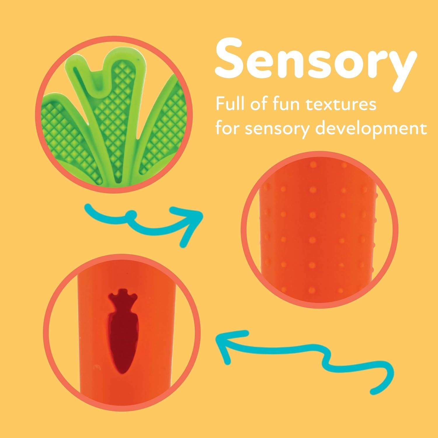image:imageNuby NanaNubs Banana Massaging Toothbrush and Carrot Teether 2 Pack Baby Teething Toys for 3 MonthsCarrot Tube Teether Carrot Massaging Teether