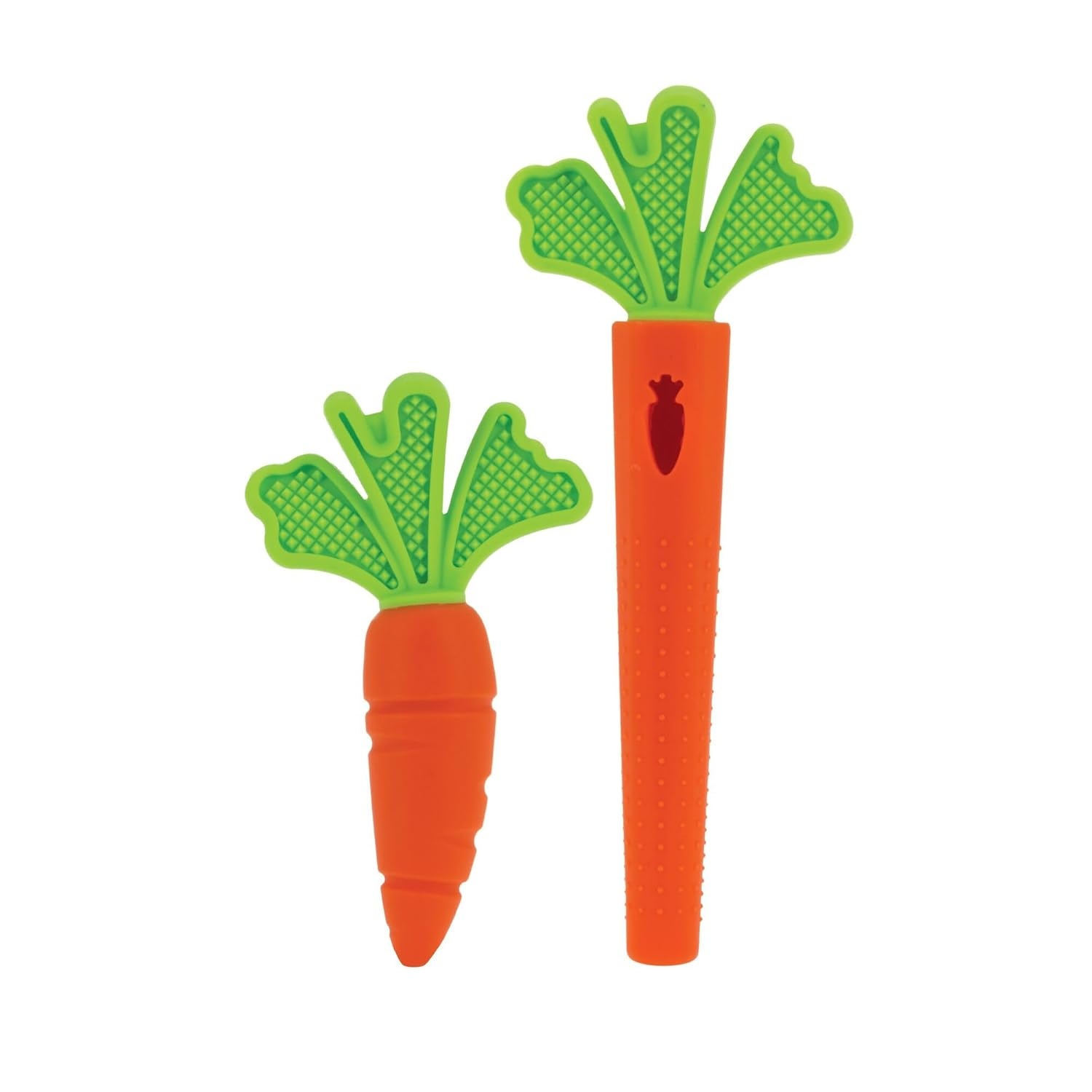 image:imageNuby NanaNubs Banana Massaging Toothbrush and Carrot Teether 2 Pack Baby Teething Toys for 3 MonthsCarrot Tube Teether Carrot Massaging Teether