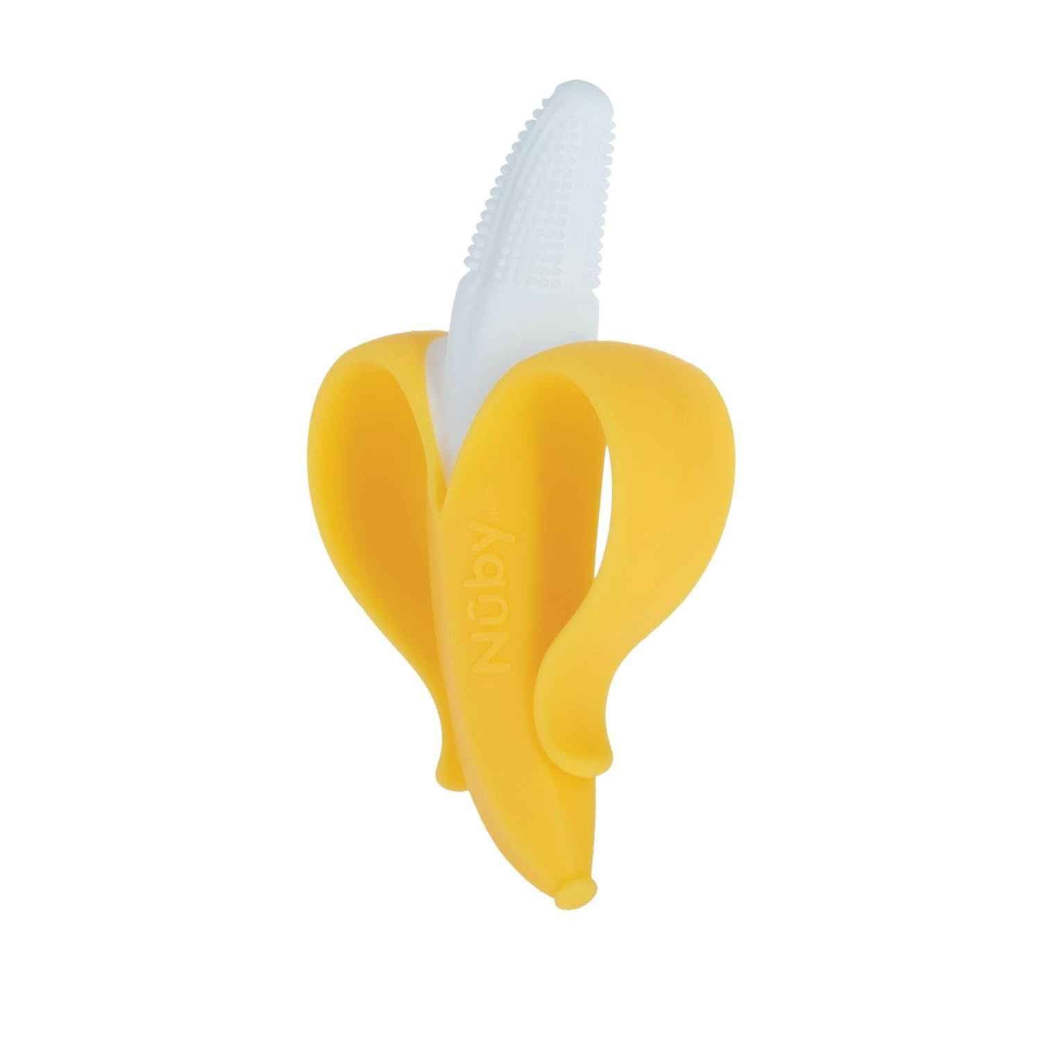 image:imageNuby NanaNubs Banana Massaging Toothbrush and Carrot Teether 2 Pack Baby Teething Toys for 3 MonthsNanaNubs Carrot Massaging Teether
