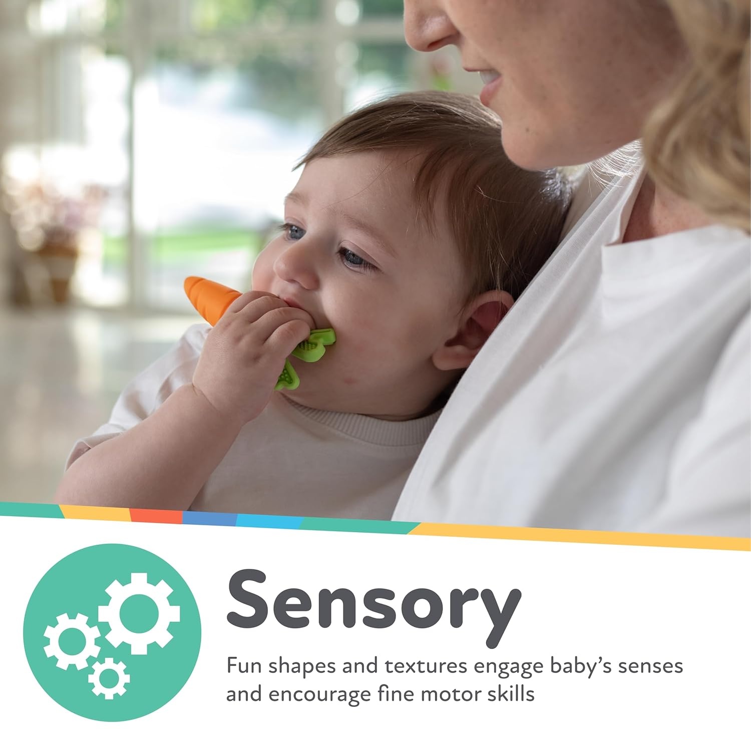 image:imageNuby NanaNubs Banana Massaging Toothbrush and Carrot Teether 2 Pack Baby Teething Toys for 3 MonthsNanaNubs Carrot Massaging Teether