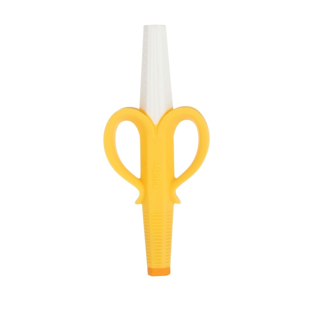 image:imageNuby NanaNubs Banana Massaging Toothbrush and Carrot Teether  2 Pack Baby Teething Toys for 3 MonthsBanana Tube Teether