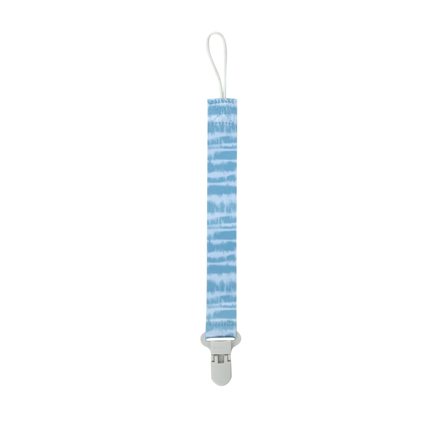 image:imageNuby Pacifinder Baby Pacifier Clip 2Pack Pacifier Holder with Convenient Hook Loop Gray Strokes and Aqua Abstract BoysGray Strokes Aqua Abstract
