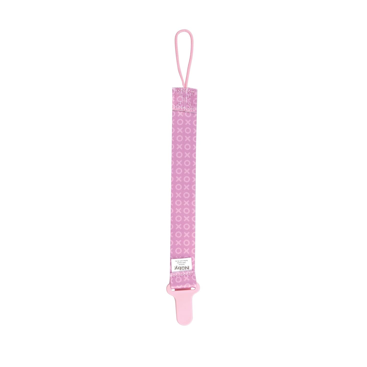 image:imageNuby Pacifinder Baby Pacifier Clip 2Pack Pacifier Holder with Convenient Hook Loop Gray Strokes and Aqua Abstract BoysGreen Dots and Pink Xo