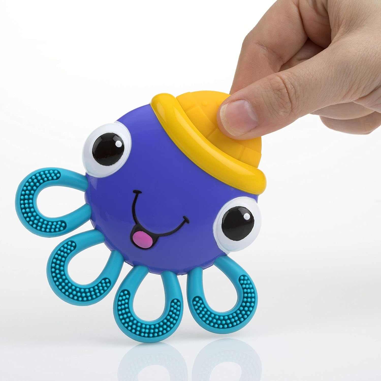 image:imageNuby VibeEEZ Vibrating Teether Battery Powered Textured Surface and Easy to Grasp Toy for Baby Teething Relief 3 Months OctopusOctopus
