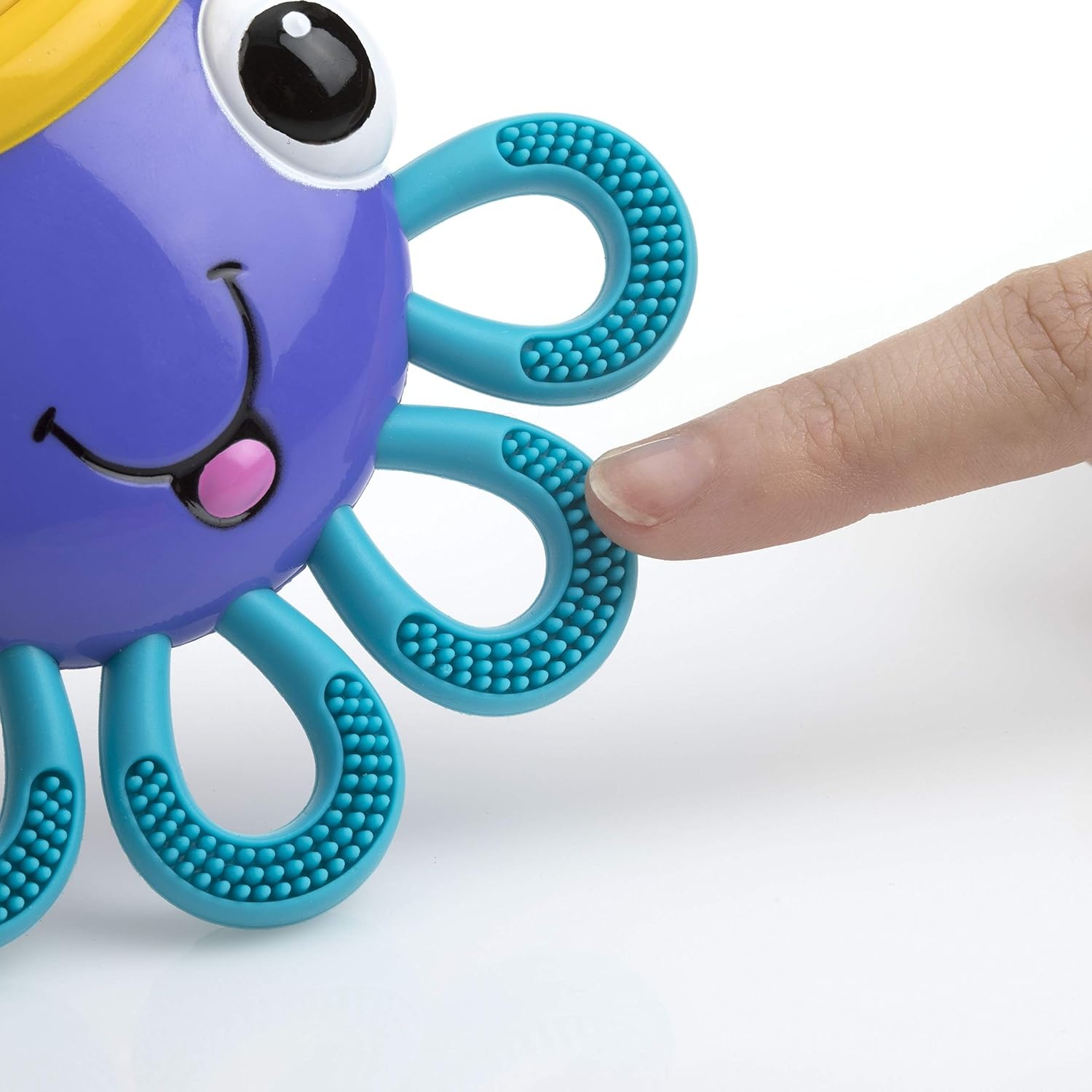 image:imageNuby VibeEEZ Vibrating Teether Battery Powered Textured Surface and Easy to Grasp Toy for Baby Teething Relief 3 Months OctopusOctopus