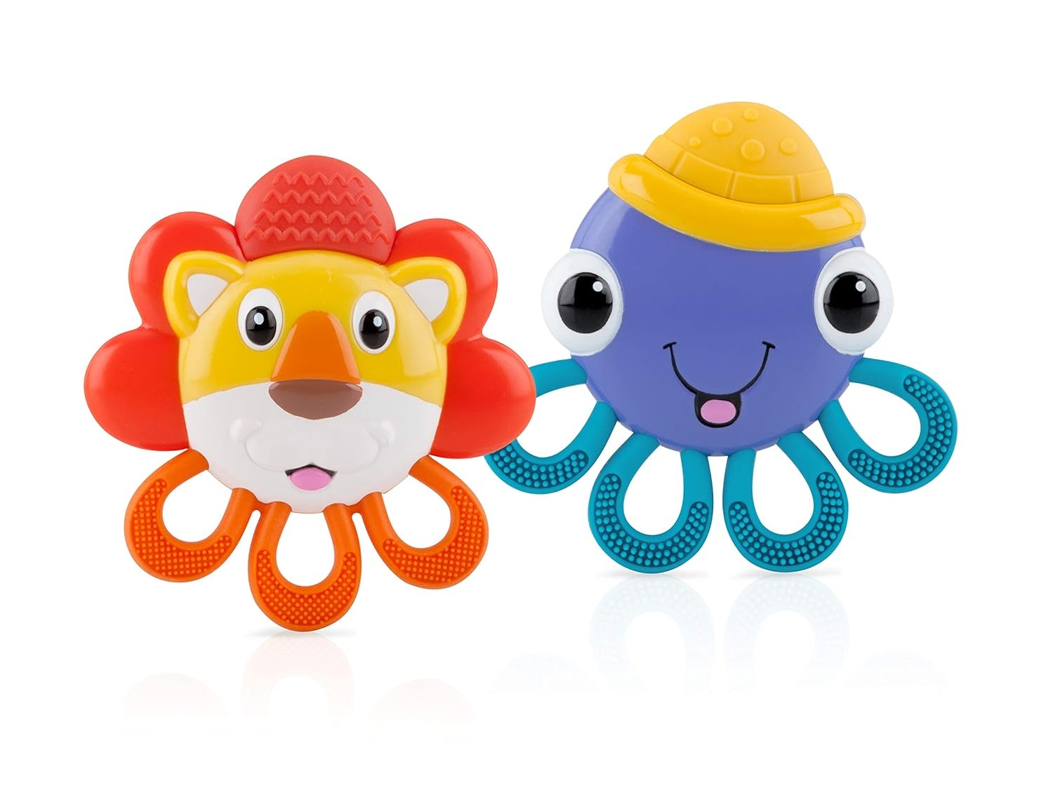 image:imageNuby VibeEEZ Vibrating Teether Battery Powered Textured Surface and Easy to Grasp Toy for Baby Teething Relief 3 Months OctopusOctopus